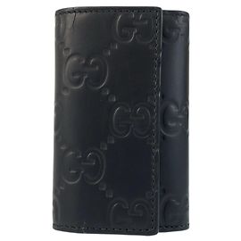 Custodia per chiavi Gucci effetto gomma Nero