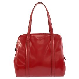 Prada Shopper aus Lackleder Rot