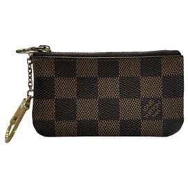 Louis Vuitton Damier Pochette Cle Coin Case Brown