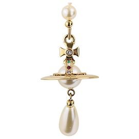 Collana Vivienne Westwood Gold Orb Broken Pearl D'oro