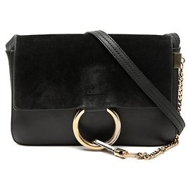 Borsa a tracolla Chloé Faye in pelle nera Nero
