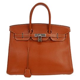Hermès Hermes Birkin Brown Chevre de Coromandel with Gold Hardware 35 Braun