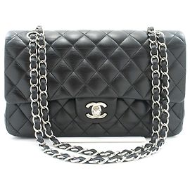 Chanel Classic Double Flap Quilted Lambskin Medium Nero