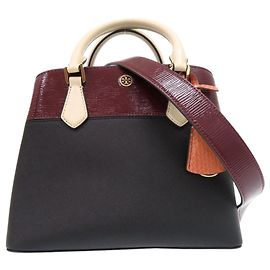 Saco Tote Tory Burch Robinson com três compartimentos Preto