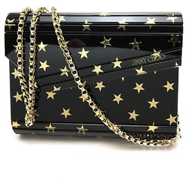 Jimmy Choo Star Pattern Mini Bag Black Golden
