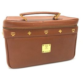 Bolso Vanity MCM de cuero marrón Castaño