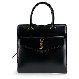 Autre Marque Bolsa Tiracolo Saint Laurent Uptown em Couro Mini Preto