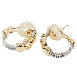 Autre Marque Boucles d'oreilles puces Philippe Charriol en or 18K et diamants Autre