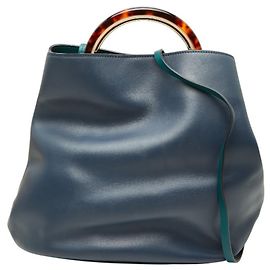Sac à main Marni Panier Circle Bleu Marine