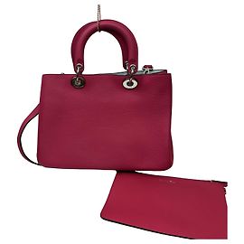 Christian Dior Diorissimo Leather with Sequins Medium Rosa