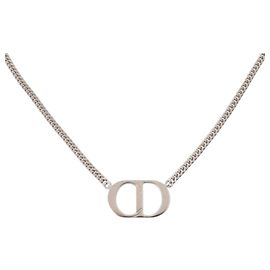 Collana Christian Dior CD Logo in Argento Sterling 925 Argento