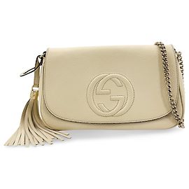 Gucci Soho Chain Leather Medium Beige