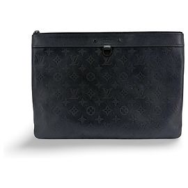 Louis Vuitton Monogramissime Pochette Monogram Canvas and Exotics Noir