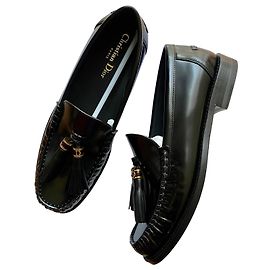 Autre Marque Mocassini Dior in pelle nera con nappine Nero