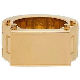 Bottega Veneta Bague Bolted en Argent Plaqué Or Doré