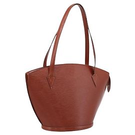 LOUIS VUITTON Epi Saint Jacques Shopping Shoulder Bag Brown M52263 Auth 203493 Marrom