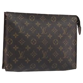 LOUIS VUITTON Monogram Poche Toilette 26 Pouch M47542 LV Auth 201224 Monogramma