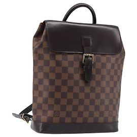 Mochila LOUIS VUITTON Damier Ebene Soho N51132 LV Auth ka6086 Damier ebene
