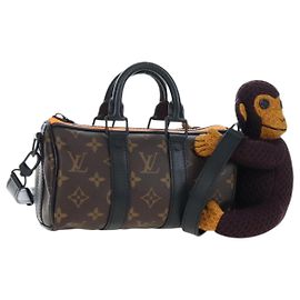 LOUIS VUITTON Monkey Puppet KeepallXS Boston Bag M80118 LV Auth 203309SM Monogram