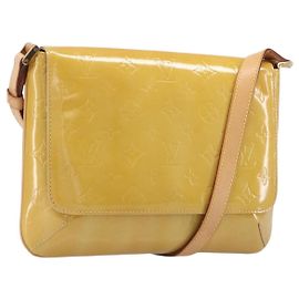 LOUIS VUITTON Monogram Vernis Thompson Street Bag Beige M91301 LV Auth BA15704 Beige