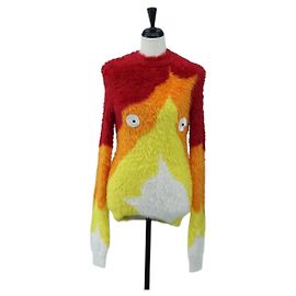 LOEWE x Ghibli Howl's Moving Castle Calcifer Sweater Polyamide Auth 167568SM Rosso