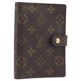 LOUIS VUITTON Monogram Agenda PM Day Planner Cover R20005 LV Auth BA15745 Monograma