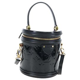 LOUIS VUITTON Monogram Vernis Cannes PM Hand Bag Black M53997 LV Auth 200965SAM Noir
