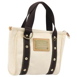 Sac à main LOUIS VUITTON Antigua Cabas PM Noir Beige M40039 LV Auth BA15712 Noir Beige