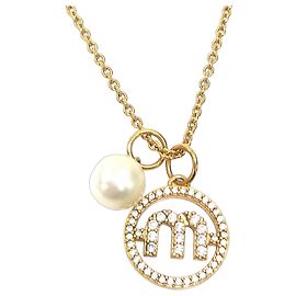 Colar Miu Miu para mulher Prata Dourado Fora de branco