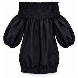 Jean Patou Patou Runway Herbst 2023 Schwarzes Off-Shoulder Minikleid Schwarz