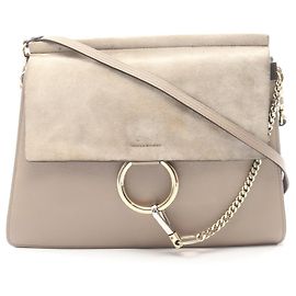 Sac à épaule Chloé FAYE Medium Beige