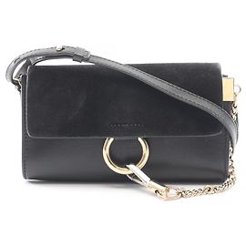 Borsa a spalla mini Chloé Faye Nero