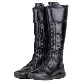 Prada 2000s Americas Cup Sneaker Boots Black