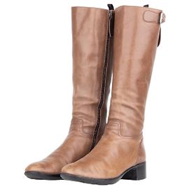 Botas de cano alto riding biker Prada dos anos 2000 Marrom