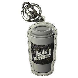 Porte-clés Louis Vuitton Monogram Tasse à Café Marron Blanc Monogramme