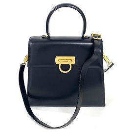 Sac à main Salvatore Ferragamo Gancini Noir