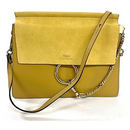 Bolsa de ombro Chloé Faye em couro amarelo Amarelo