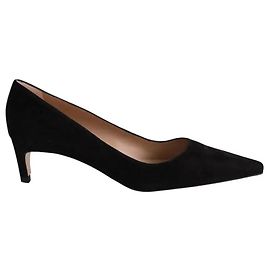Lk Bennett Ava black suede heels Black