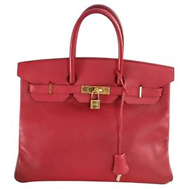 Bolsa Hermès Birkin 35 em couro epsom vermelho Vermelho