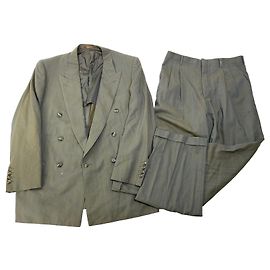 Vintage Givenchy Men's Wool Blend Suit Olive Green L Green