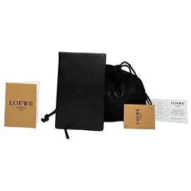Vintage Loewe Vogue Calf Leather Notebook Black Beige Black