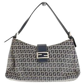 Fendi Graue Baguette-Schultertasche Grau