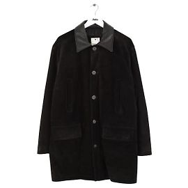 Autre Marque Manteau Saint Laurent en cuir noir Noir