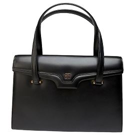 Sac à main Vintage Givenchy Antigona en cuir structuré Noir Noir