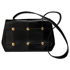 Vintage Givenchy Antigona Structured Leather Top-Handle Bag Black Gold Black