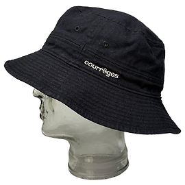 Vintage Courreges Cotton Blend Bucket Hat Navy L Navy blue