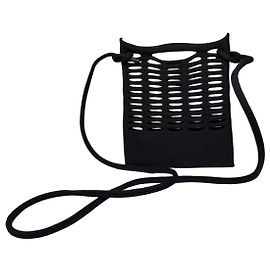 Borsa a tracolla mini testurizzata Vintage Issey Miyake Nera Nero