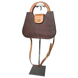 Sac à main structuré Vintage Etro imprimé Paisley Burgundy Teal Bordeaux