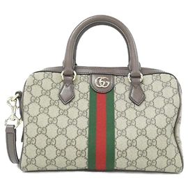 Gucci Ophidia Handtasche Beige Dunkelbraun