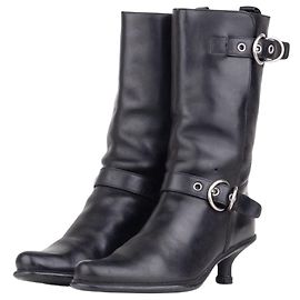 Botas Western Biker de tacón kitten Miu Miu años 2000 Negro